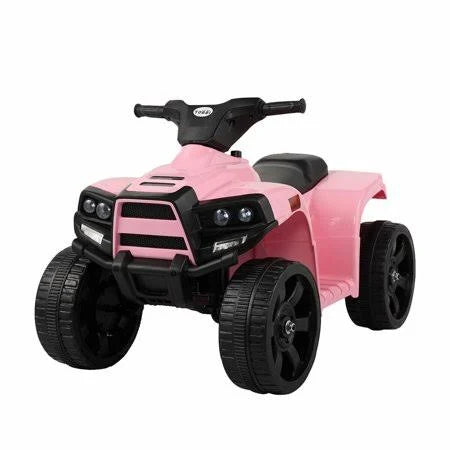 6V Battery Powered Ride on Car with 4 Wheels LED Lights Pink U93288
