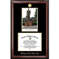 Gold Embossed Diploma Frame with Campus Images Lithograph C2831