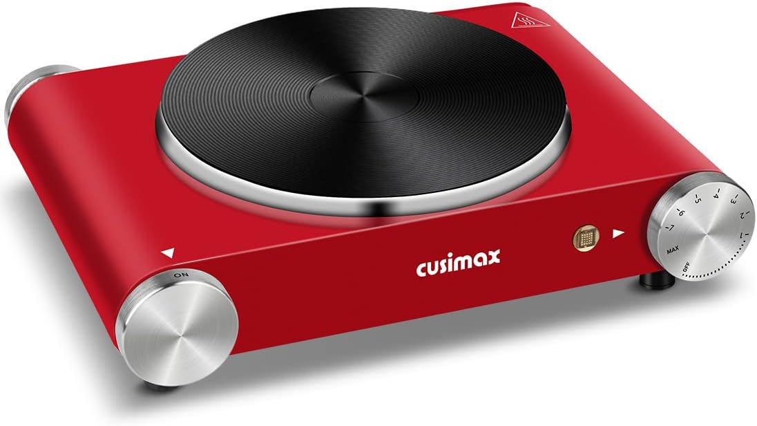 Electric Hot Plate Single Burner 1500W Cast Iron Stainless Steel R674778