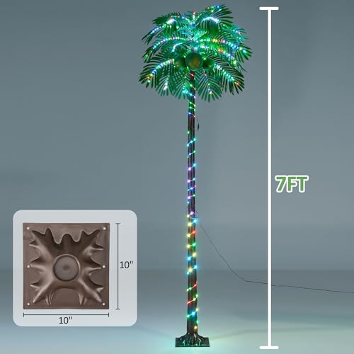 6FT 400 LED Lighted Palm Tree with Coconuts Artificial Palm Tree K369
