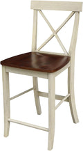 24 inch Pecan Barstool M1827