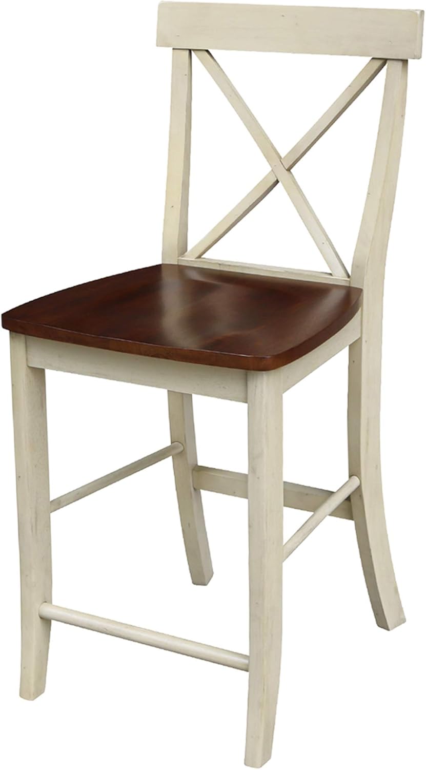24 inch Pecan Barstool M1827