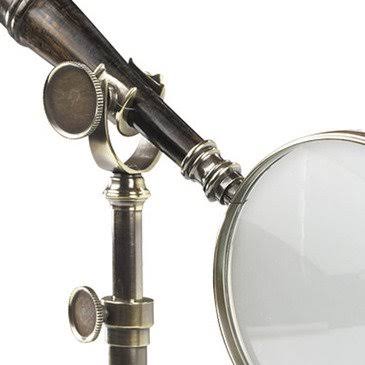 Bronzed Magnifying Glass with Stand L568
