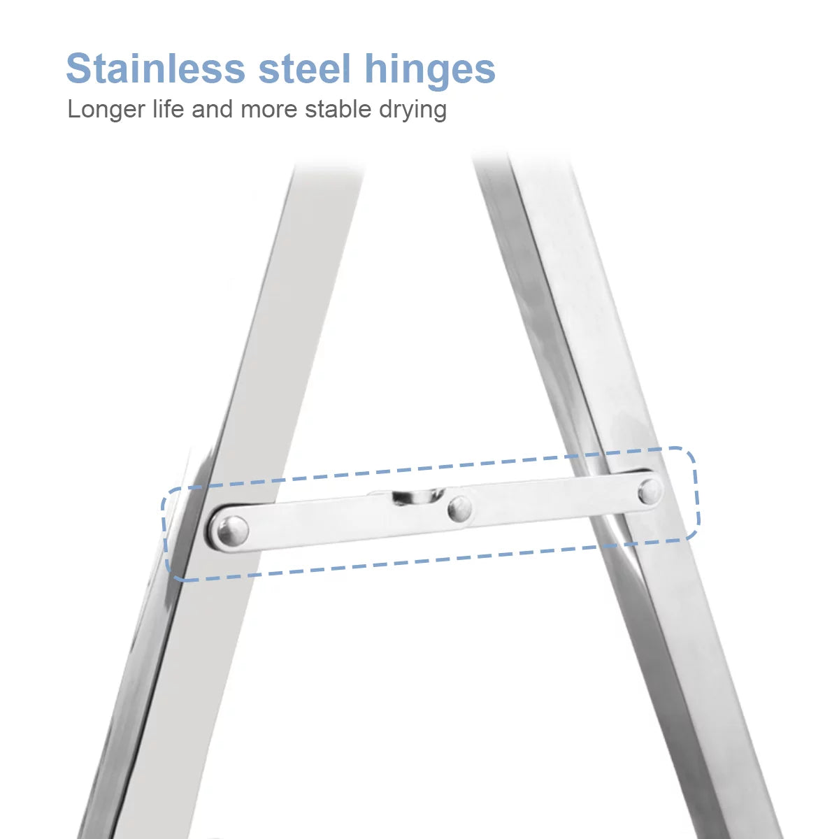 Stainless Steel Clothes Drying Rack 79 Inches Adjustable Folding C834009