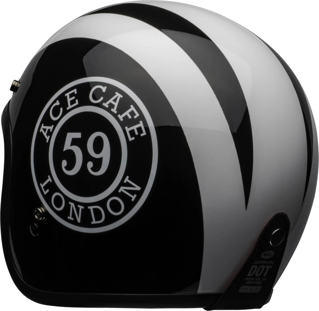 Gloss Black-White Motorcycle Helmet J59576