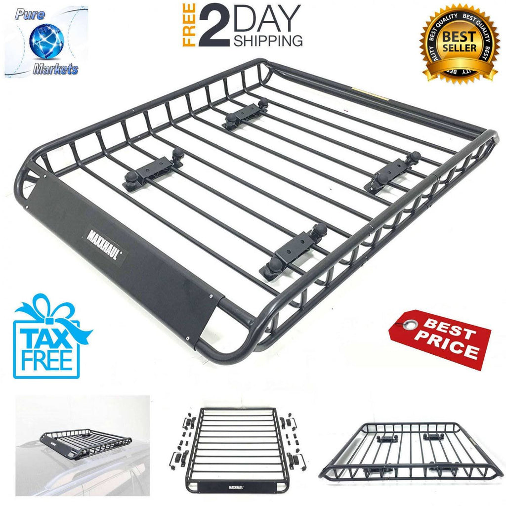 Universal Steel Roof Rack Car Top Cargo Carrier Basket M48700