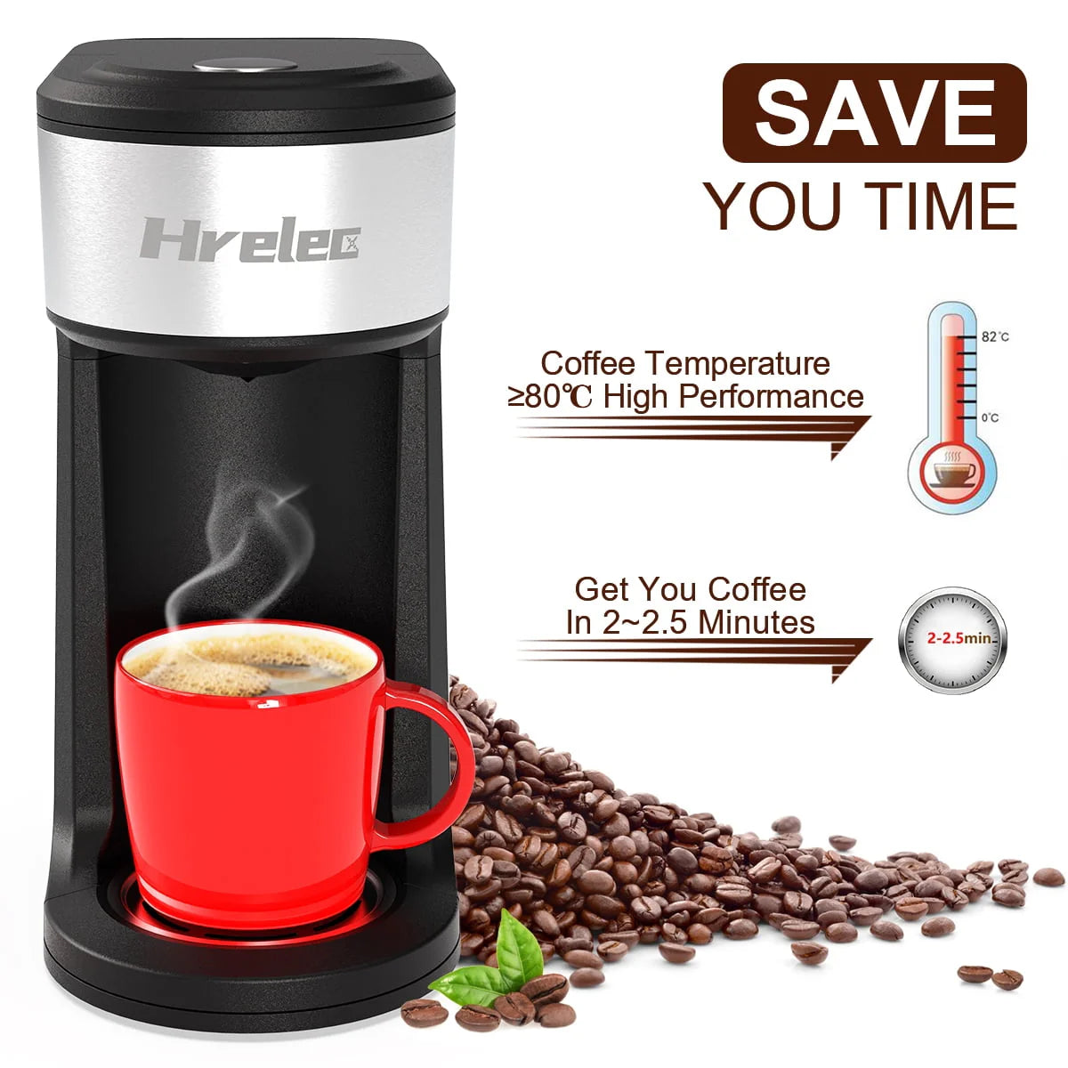 2-Way Single Serve Coffee Maker with 8-14 oz Brew Size X5990