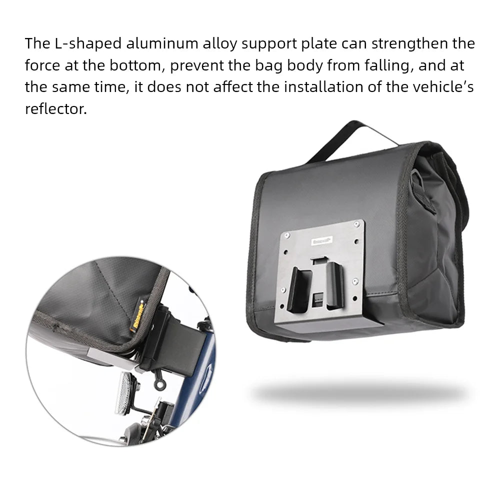 Insulated Folding Bike Handlebar Bag with Rain Cover Y599