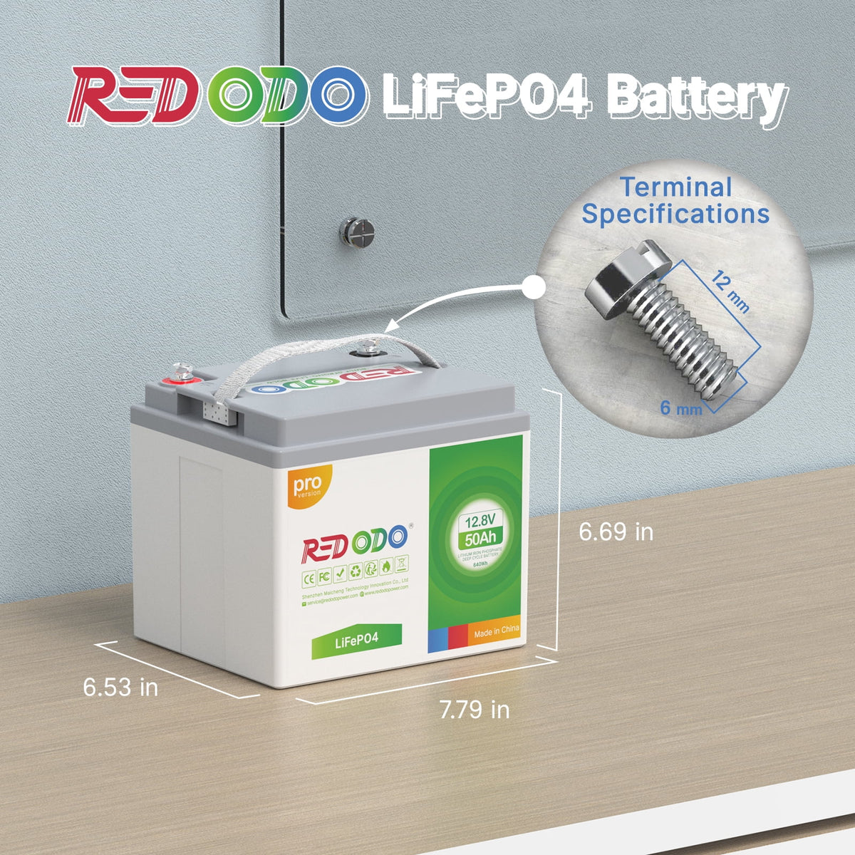 12V 50Ah LiFePO4 Lithium Battery Z2545
