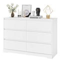 White 6 Drawer Wood Dresser K492993