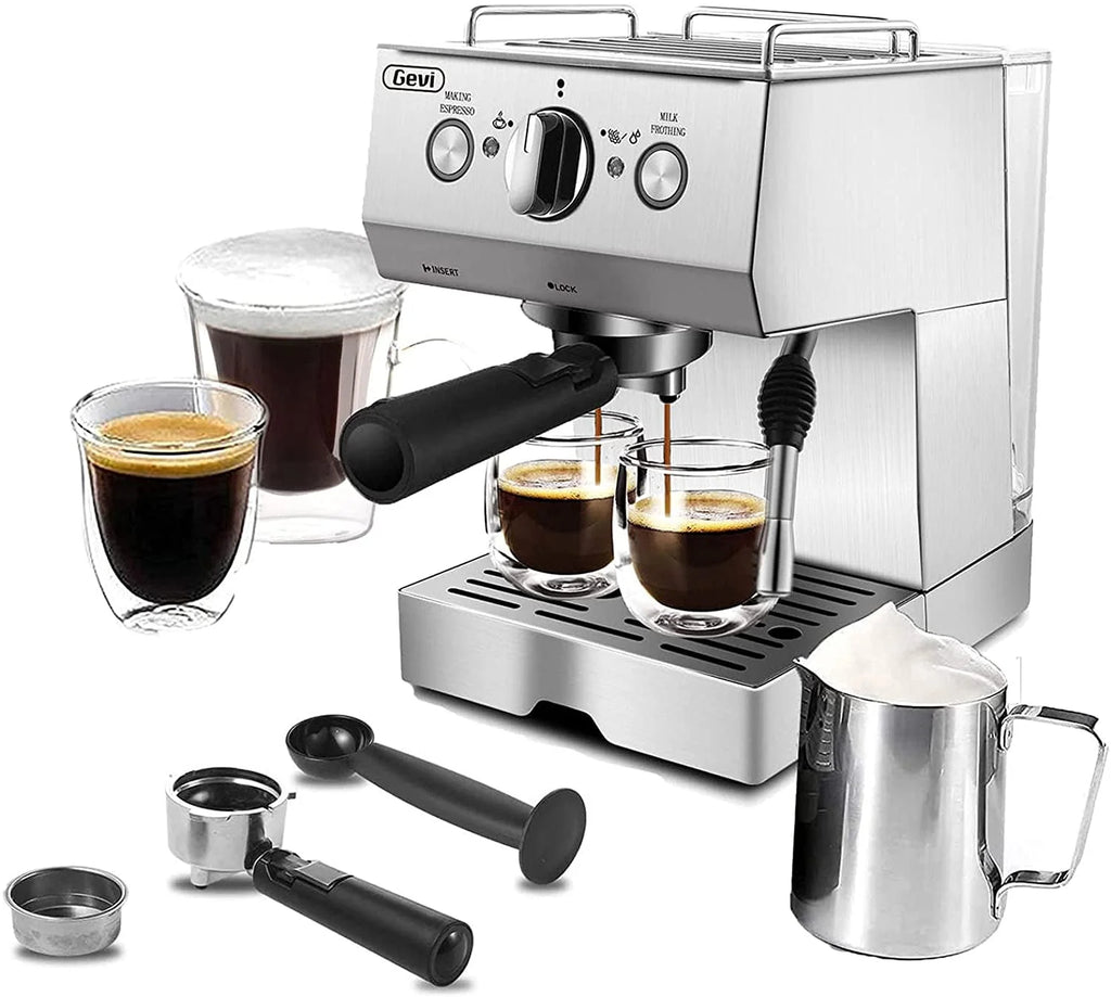 Silver Stainless Steel 15 Bar Espresso Machine E8613