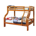 Oak Wood Twin over Full Bunk Bed D224