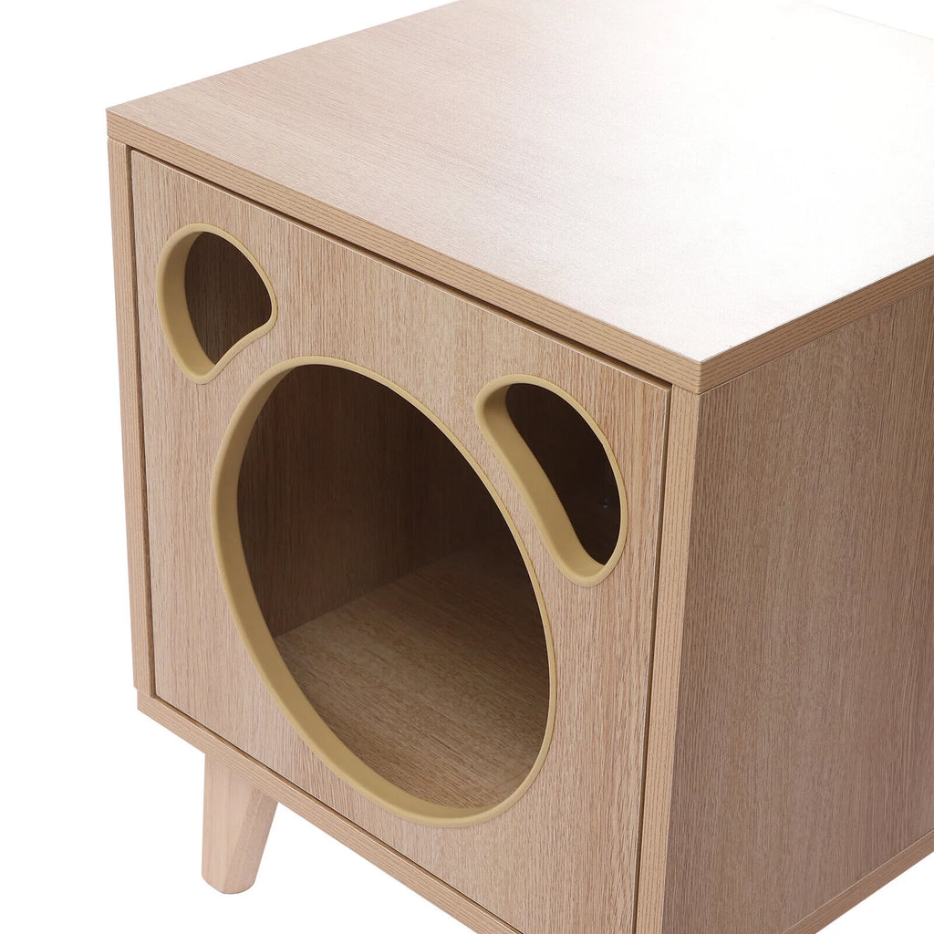 Oak Cat Nest Nightstand T689511