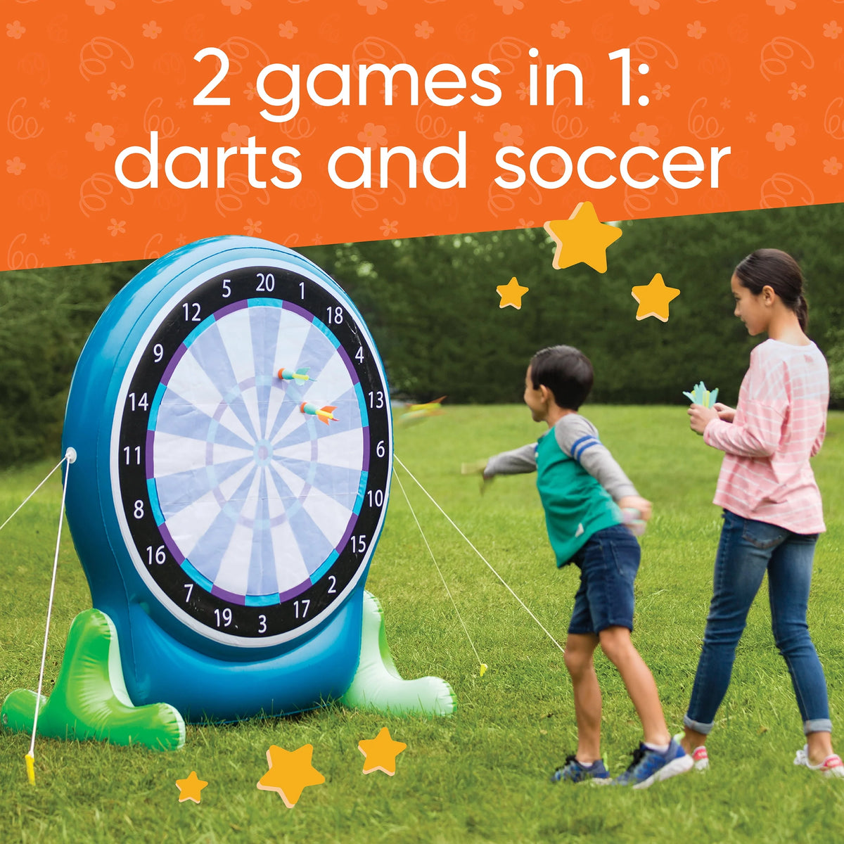 57-Inch Inflatable 2-in-1 Darts and Soccer Game Z437