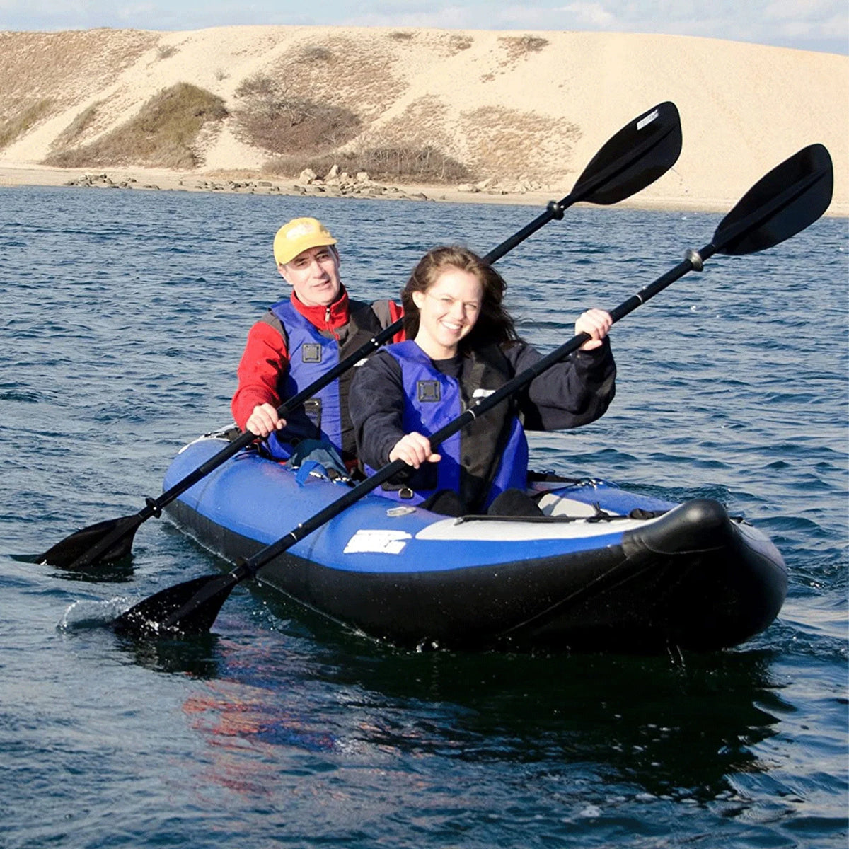 White Blue Inflatable 3 Person Kayak O935
