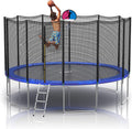 14FT 15FT Trampoline with Basketball Hoop Waterproof Jump Mat Ladder M43022