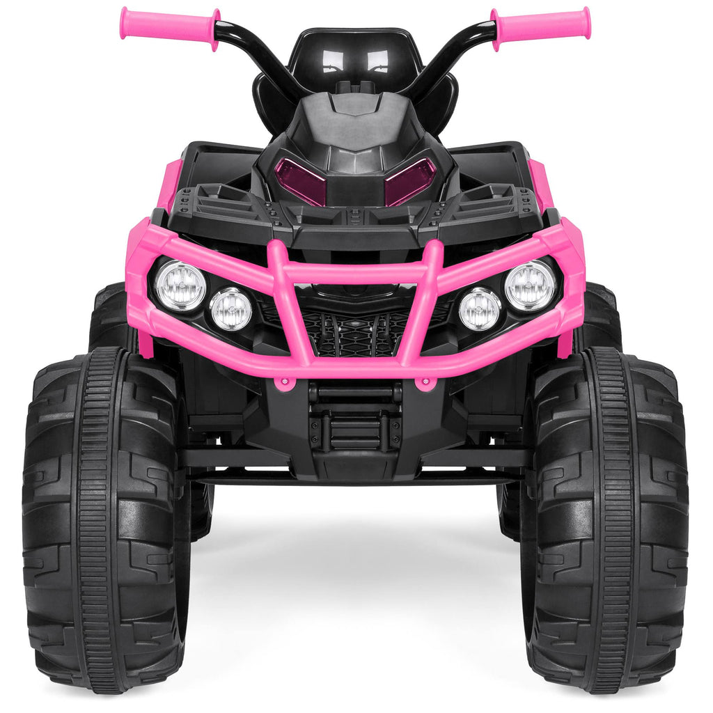 12V Pink Kids 4-Wheeler ATV Ride On Car Toy with LED Headlights F47926