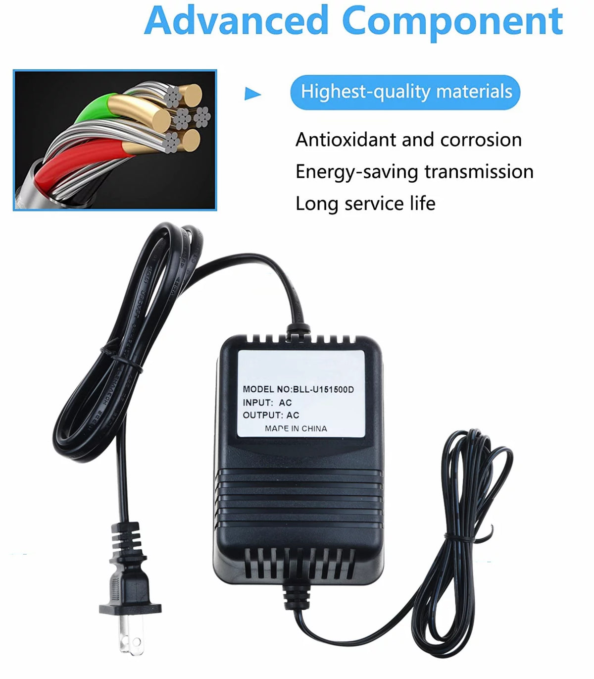 Compatible AC / DC Adapter Replacement 9V - 10 VAC Power Supply M931