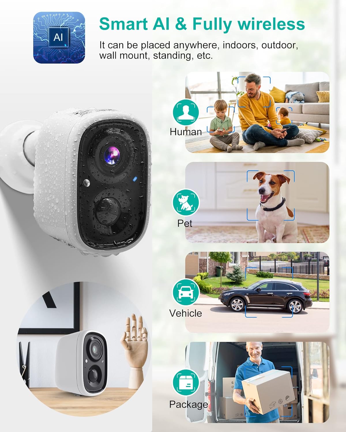 Wireless Outdoor Security Camera with 1080P FHD Color Night Vision S610