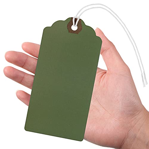 60 Pcs Large Paper Gift Tags with String O710162