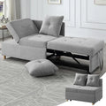 3 in 1 Convertible Velvet Sofa Bed with 2 Pillows U2023