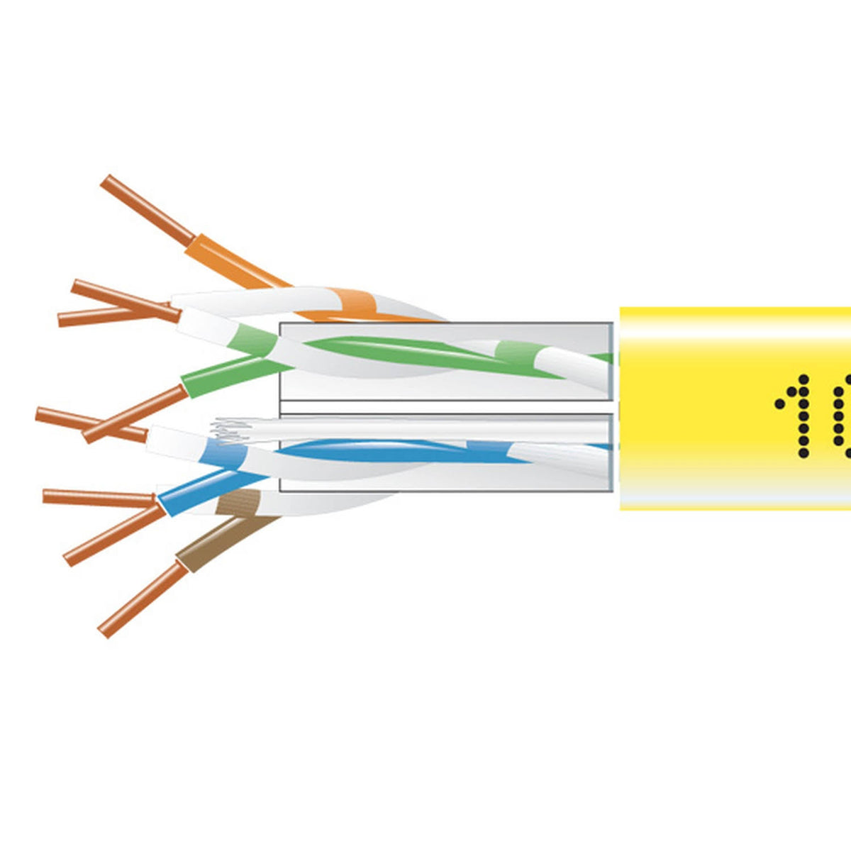 Yellow Bulk CAT 6 Cable - 1000 ft V927