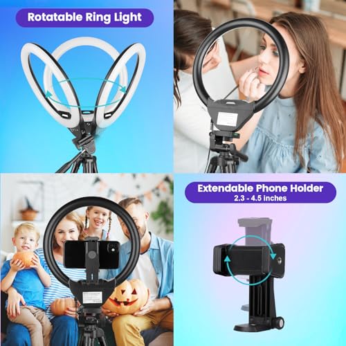 10'' Ring Light with 50'' Extendable Tripod Stand W324837