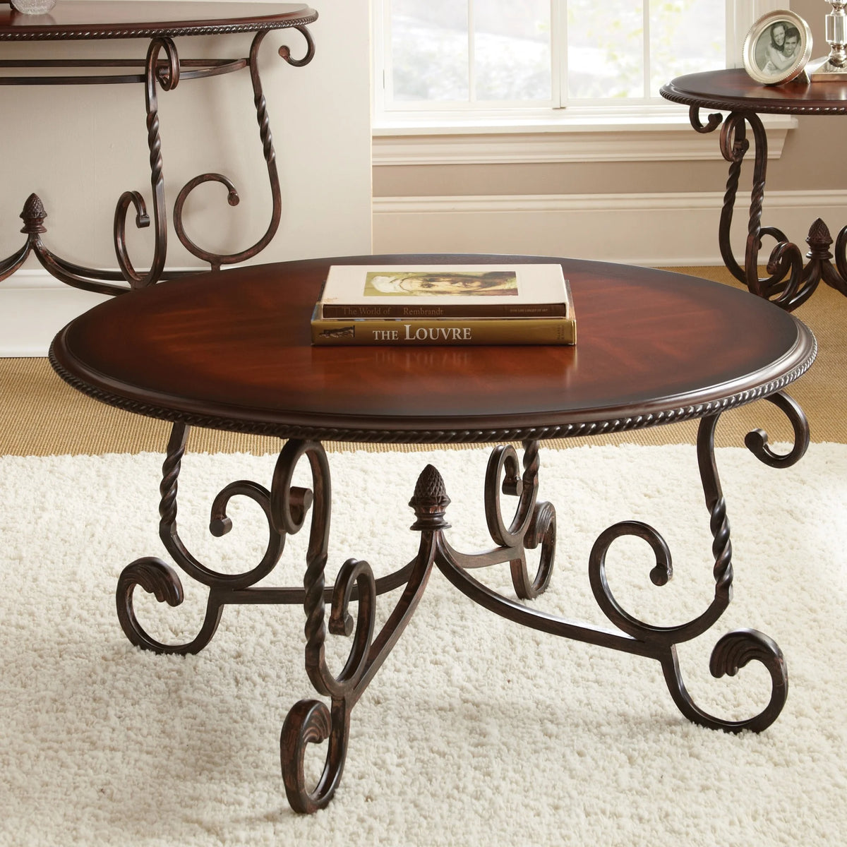 Round Wood Coffee Table A1035