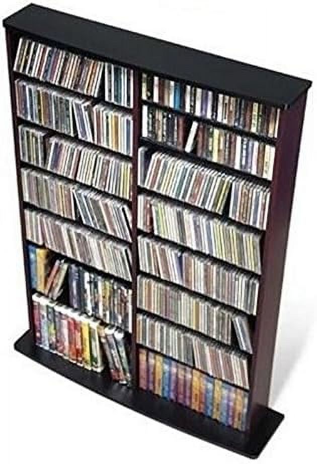 Black Double CD DVD Wall Media Rack N41497