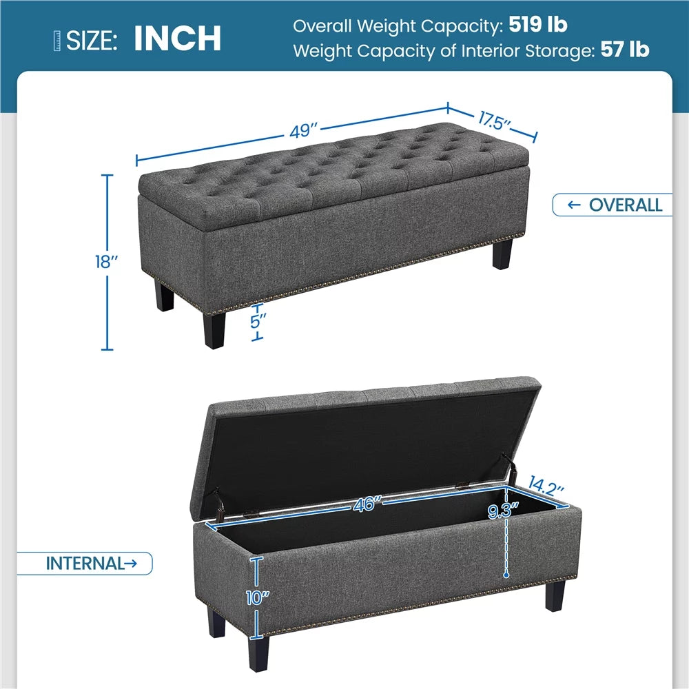 Modern Tufted Storage Bench T913815