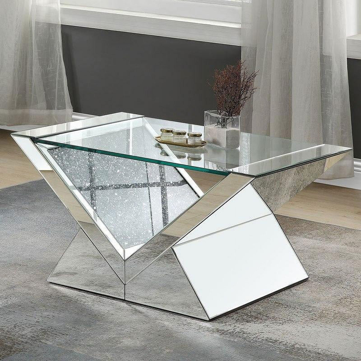 Mirrored Coffee Table + 2 End Tables C99451