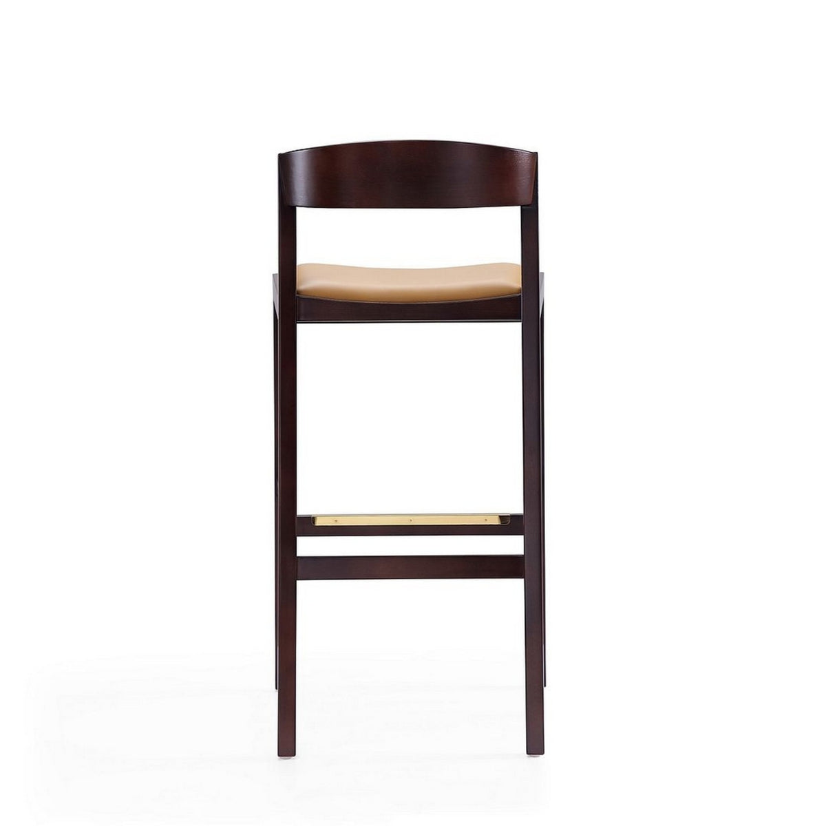 Faux Leather Barstool in Camel/Walnut U503