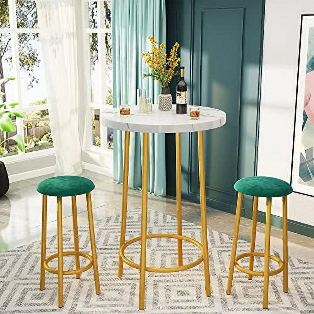 Dining Table Set for 4 with 2 Benches T274996