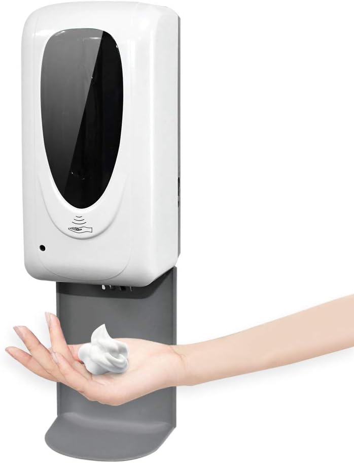 Touchless Automatic Hand Sanitizer Dispenser with Floor Stand and Drip Catcher, Refillable 1000ML(Spray) R382