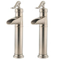 Brushed Nickel 1-Handle Vessel Bathroom Sink Faucet with Drain I6086