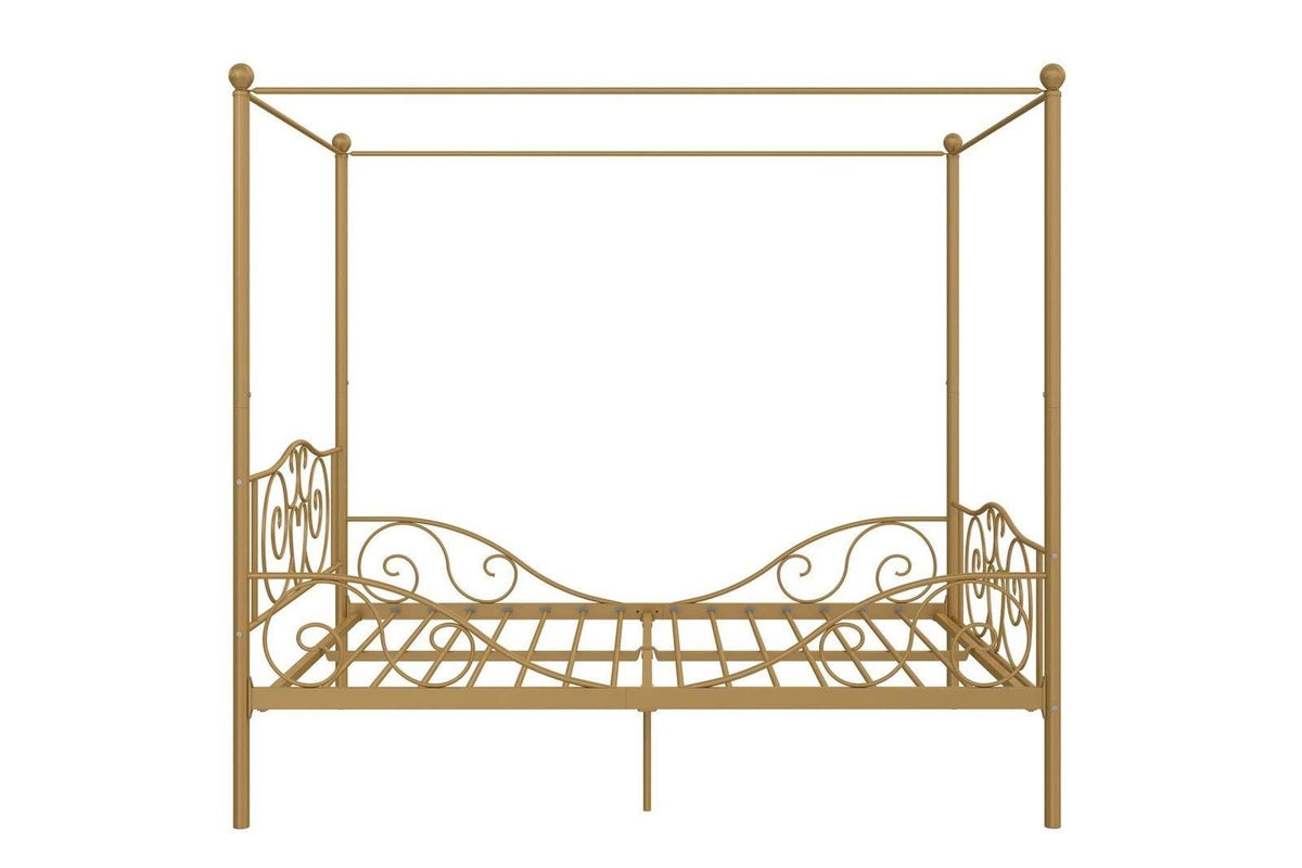 Gold Full Size Metal Canopy Bed Frame A34520