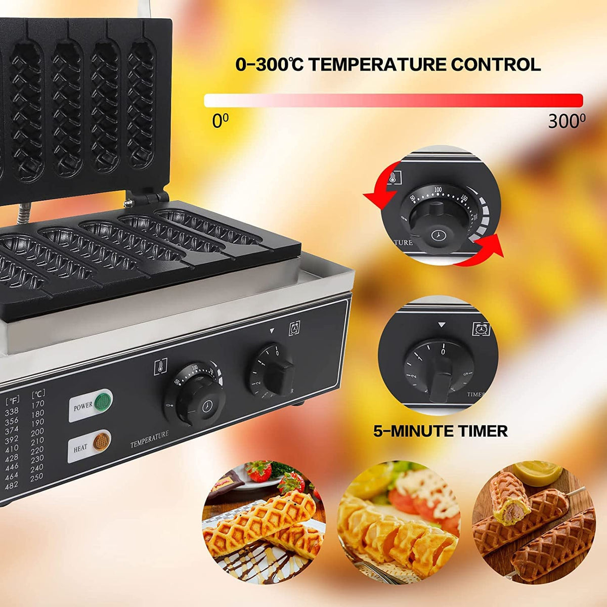 6PCS Non-Stick Electric Waffle Maker I246885