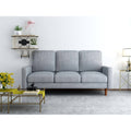 Grey Velvet Square Arm Sofa H63394