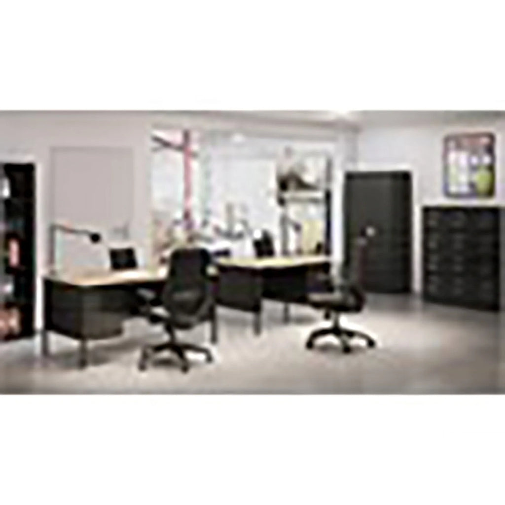 22" 4-Drawer Metal Vertical File Cabinet in Black V24878