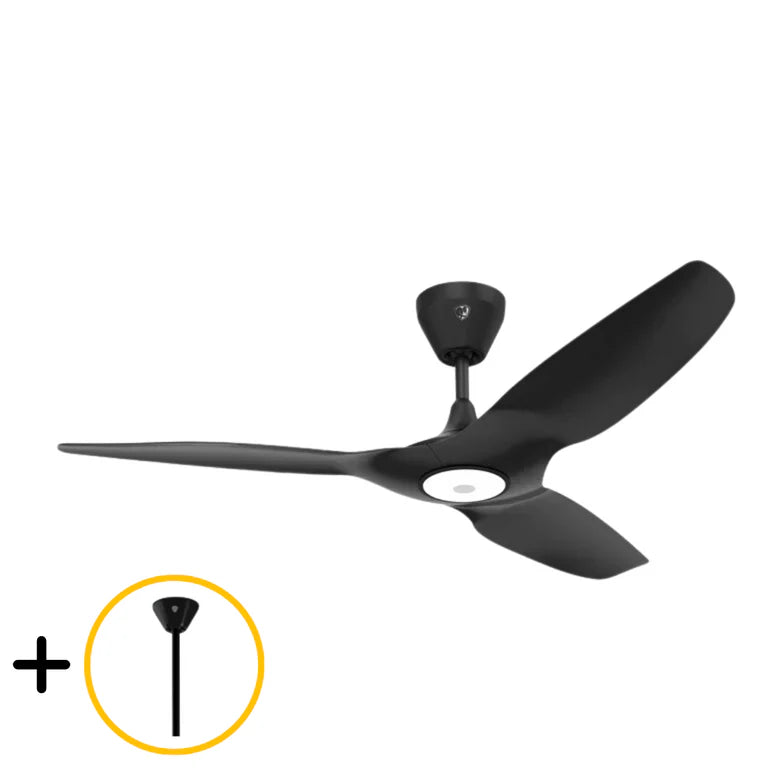 Black Outdoor Ceiling Fan with Downrod M576369