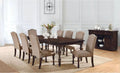 Antique Cherry & Beige 9pcs Solid Wood Dining Room Set B52911