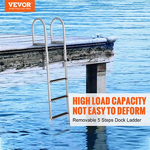 Removable 5 Steps 500 lbs Aluminum Dock Ladder S152