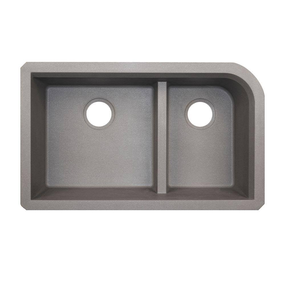 Metallico Double-Basin Granite Undermount Kitchen Sink I774558