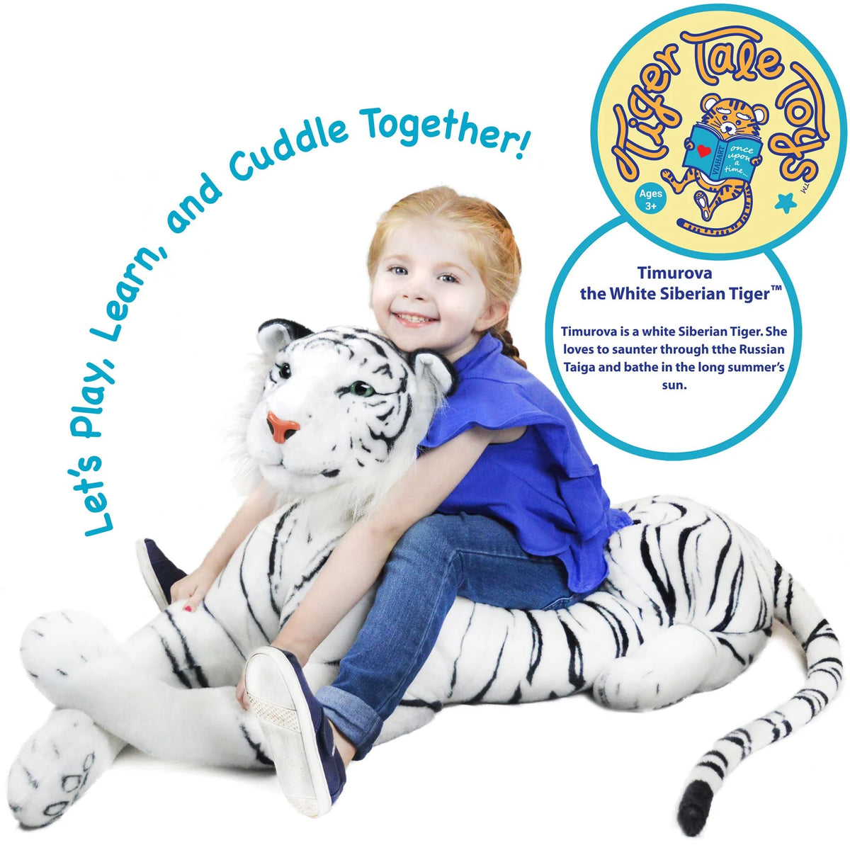 White Siberian Tiger Stuffed Animal Plush Cat Y39769