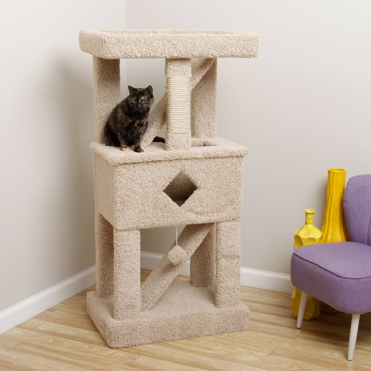 Beige Cat Condo Cat Play Gym O58792