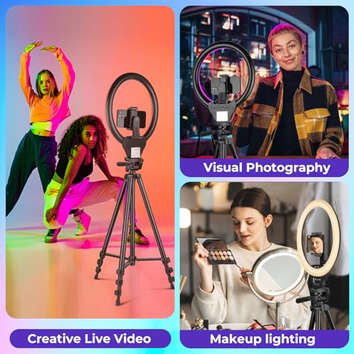 10'' Ring Light with 50'' Extendable Tripod Stand W324837