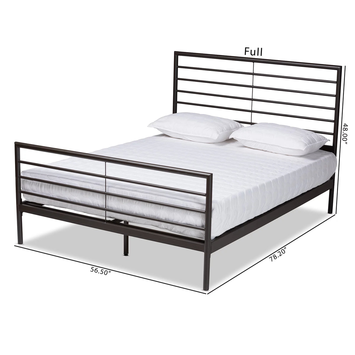 Black Full Engineered Wood Platform Bed M293