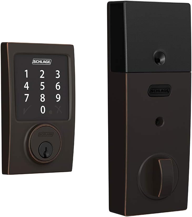 Bright Brass Smart Deadbolt With Alarm W9261