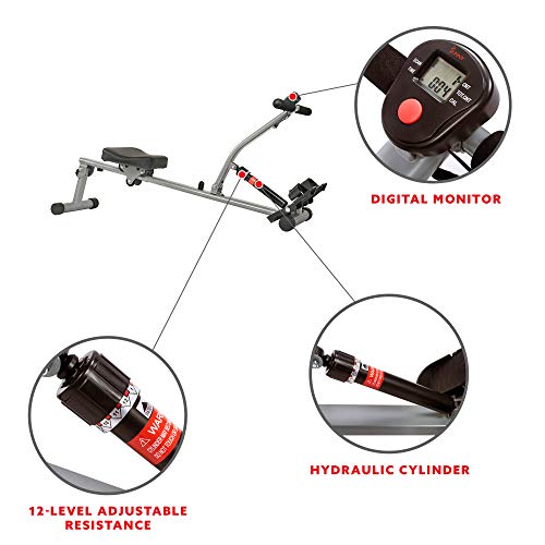Compact Adjustable Rowing Machine with 12 Levels of Resistance O14270