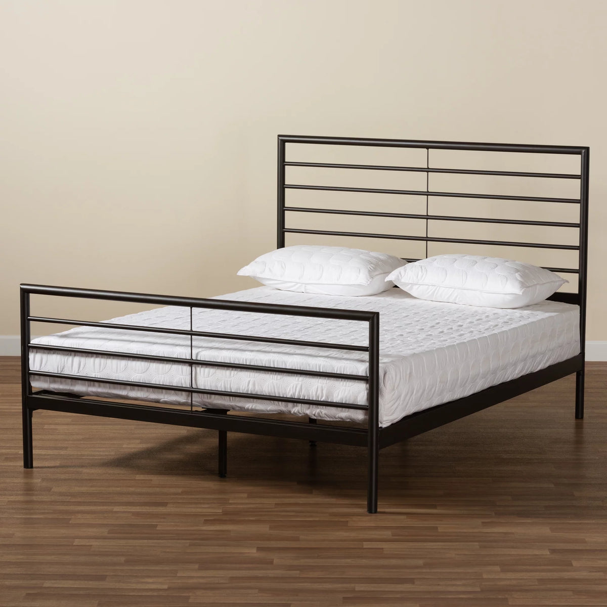 Black Full Engineered Wood Platform Bed M293